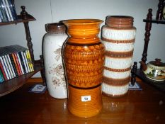 3 large vases marked W.