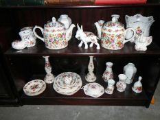 A quantity of miscellaneous china including Sadler, Staffordshire, Argyl & Royal dark etc.