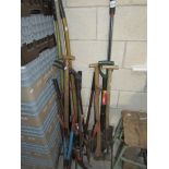 A large quantity of garden tools etc