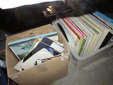 2 boxes of LP and 45 rpm records