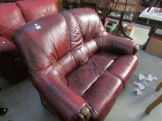 A 2 seat leather sofa