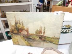An oil on canvas rural scene signed J Pendlebury 1912