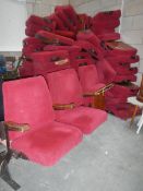 A large quantity of old cinema seats