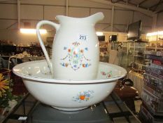 A jug and basin set a/f