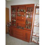 A mahogany effect wall unit