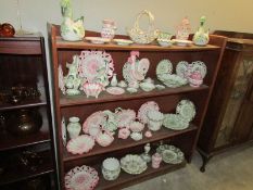 4 shelves of Portuguese pottery