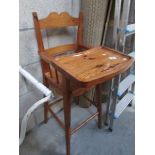 A solid pine high chair