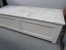 A large painted linen chest