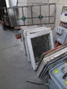 A quantity of leaded glass windows,