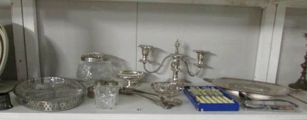 A mixed lot of silver plate,