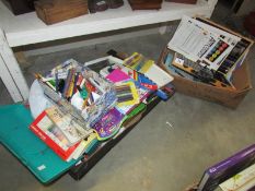 A large quantity of art materials