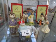 4 Royal Doulton Bunnikins figures and a Beswick Beatrix Potter pig