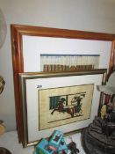 4 framed and glazed Egyptian pictures