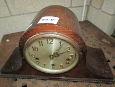 A Napoleon hat mantel clock