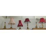 6 table lamps,