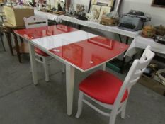 A good quality retro style table and 2 chairs