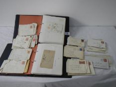 Stamps - 2 albums and a quantity of loose 19th & 20th century stamped envelopes dating from 1808