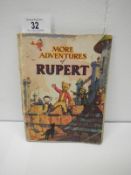 1942 More Adventures of Rupert (inscription, price clipped,