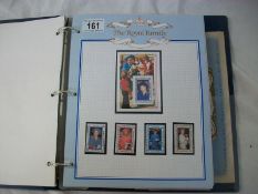 Stamps - A folder of 143 mint Royal Family stamps and various ephemera and 1947 souvenir booklet