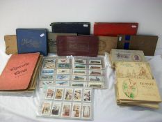 Postcards - A collection of cigarette cards including albums