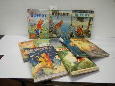 A collection of Rupert Annuals including 1958, 1966-1971, 1974, 1978,