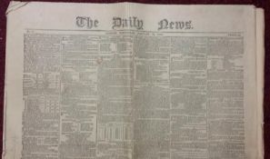 A copy of Charles Dickens Daily News No 1 January 21st 1846 including Travelling Letters