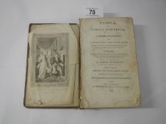1813 volume of Pamela or Virtue Rewarded (front boards and page detached)