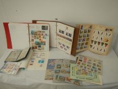 Stamps - 5 albums / books of world stamps and 8 other world stamp items