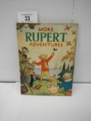 1943 More Rupert Adventures (inscription, price clipped, colouring to page 2 and 119,