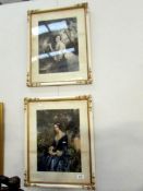 A pair of framed and glazed Baxter portrait prints