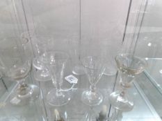 7 good Victorian glasses including etched