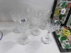A set of 6 wine glasses