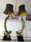 A pair of decorative table lamps