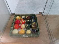 A set of Aramith pool balls