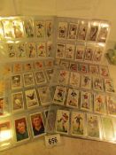 A collection of football related cigarette cards including John Player,