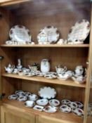 Approximately 60 pieces of Royal Albert Old Country Roses china (3 shelves)