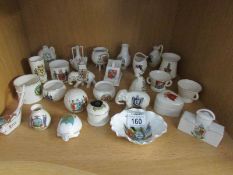 26 pieces of assorted crested china