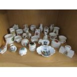 26 pieces of assorted crested china