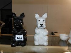 2 Wade Scottie dog money boxes