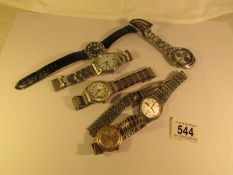 6 Gent's wrist watches including Seiko Chronograph