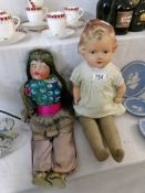 2 vintage dolls