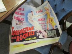 5 original film advertising posters, 1940's,