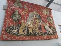 A tapestry wall hanging