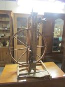 An old spinning wheel