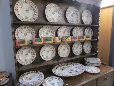 33 pieces of 19th century dinner ware including large meat platter