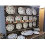 33 pieces of 19th century dinner ware including large meat platter