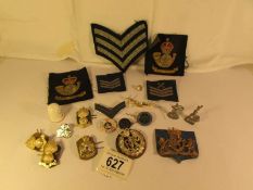 A quantity of military cap badges,