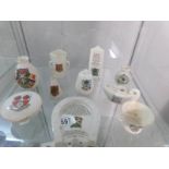 10 pieces of W H Goss crested china,