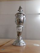 An art deco chrome plated lamp base