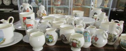 A mixed lot of crested china including Goss